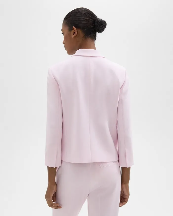 Women Blazers Jackets Theory Boxy Patch Pocket Blazer In Admiral Crepe Bloom