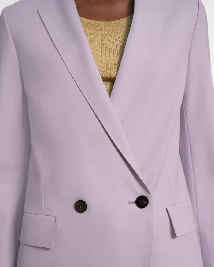 Women Blazers Jackets Theory Oversized Boy Blazer In Good Wool Wisteria
