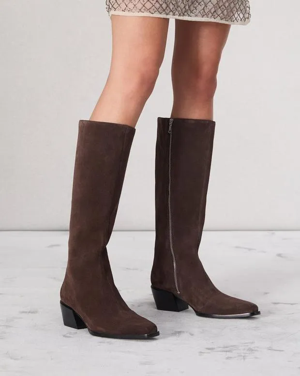 Women Boots Rag and Bone Joni KneeHigh Boot Dark Espresso Suede