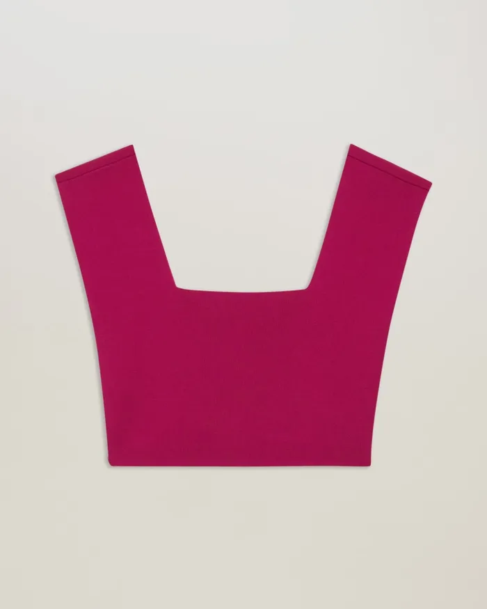Women BRENHA 8211 Sleeveless Knitted Crop Top Purple Ted Baker Tops and Blouses