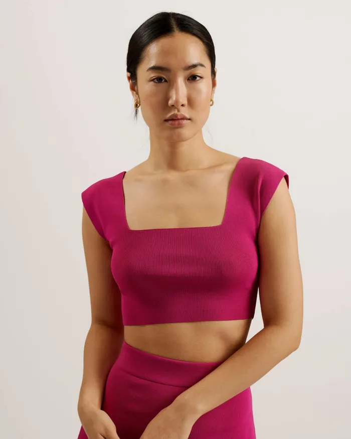 Women BRENHA 8211 Sleeveless Knitted Crop Top Purple Ted Baker Tops and Blouses Women BRENHA 8211 Sleeveless Knitted Crop Top Purple Ted Baker Tops and Blouses