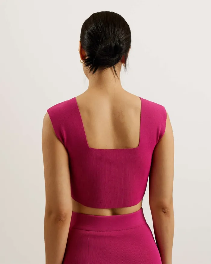 Women BRENHA 8211 Sleeveless Knitted Crop Top Purple Ted Baker Tops and Blouses Women BRENHA 8211 Sleeveless Knitted Crop Top Purple Ted Baker Tops and Blouses