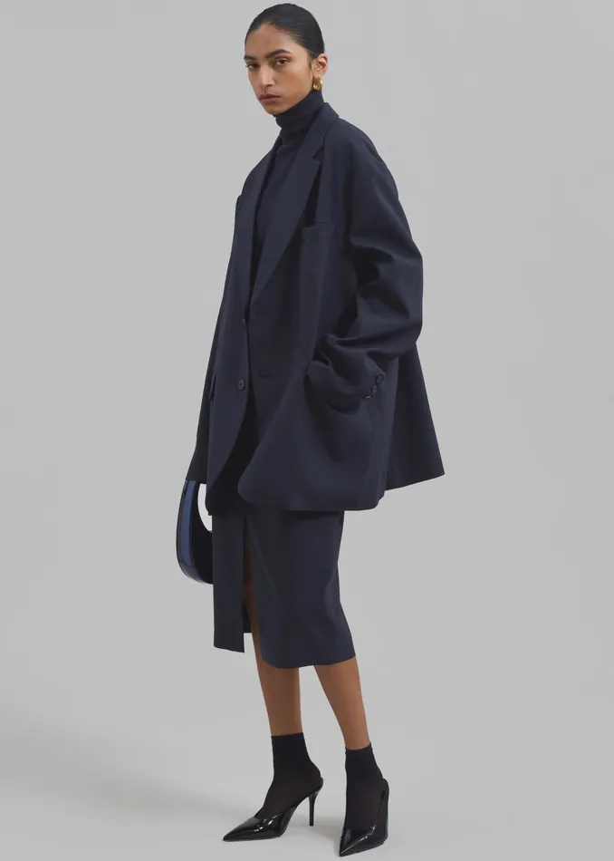 Women Brooklyn Blazer 8211 Navy The Frankie Shop Outerwear