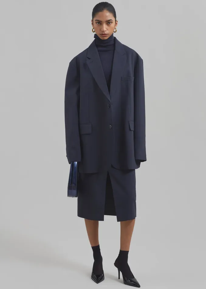 Women Brooklyn Blazer 8211 Navy The Frankie Shop Outerwear