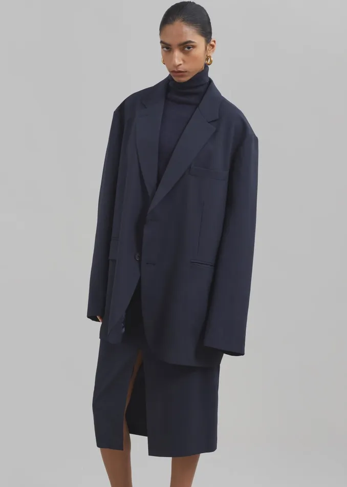 Women Brooklyn Blazer 8211 Navy The Frankie Shop Outerwear