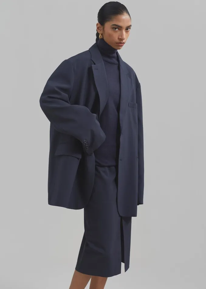 Women Brooklyn Blazer 8211 Navy The Frankie Shop Outerwear