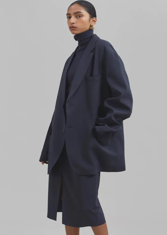 Women Brooklyn Blazer 8211 Navy The Frankie Shop Outerwear