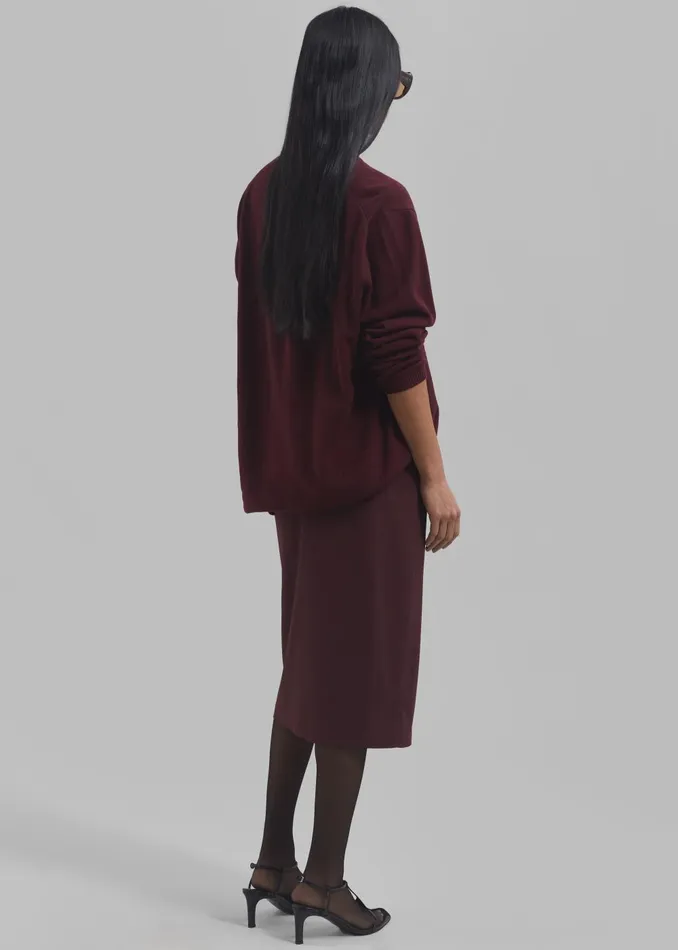 Women Brooklyn Midi Skirt 8211 Burgundy The Frankie Shop Bottoms