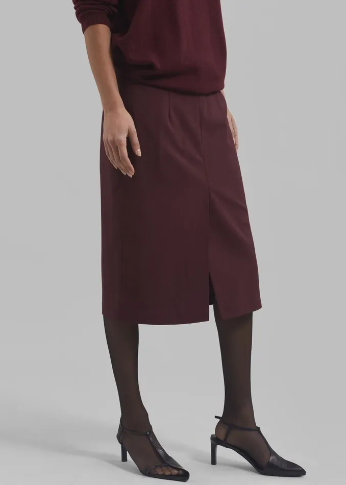 Women Brooklyn Midi Skirt 8211 Burgundy The Frankie Shop Bottoms