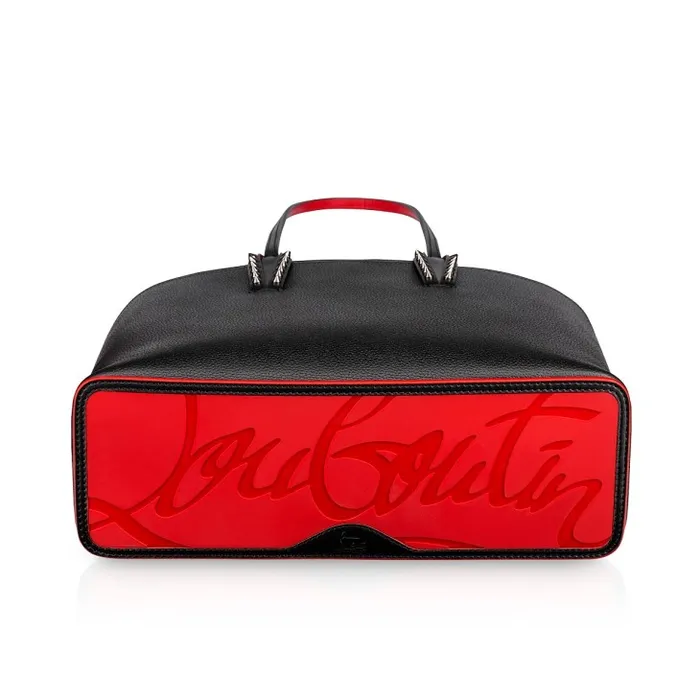 Women Cabata Small Tote Bag 8211 Calf Leather 8211 Black Christian Louboutin Shoulder Bags
