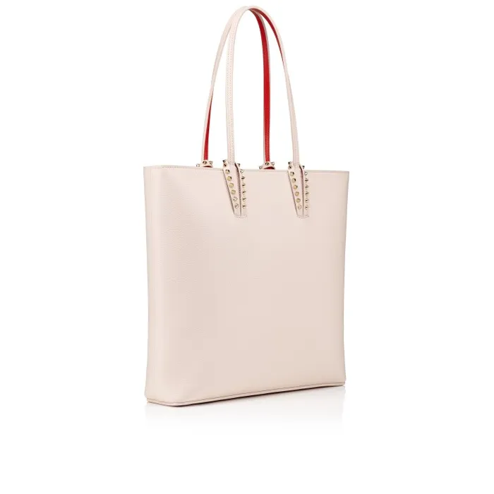 Women Cabata Tote Bag 8211 Grained Calf Leather 8211 Leche Christian Louboutin Totes