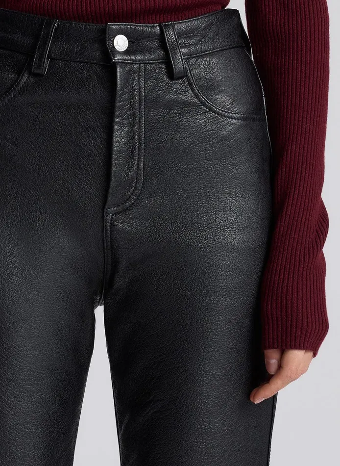 Women Cameron Leather Pant Black ALC Bottoms