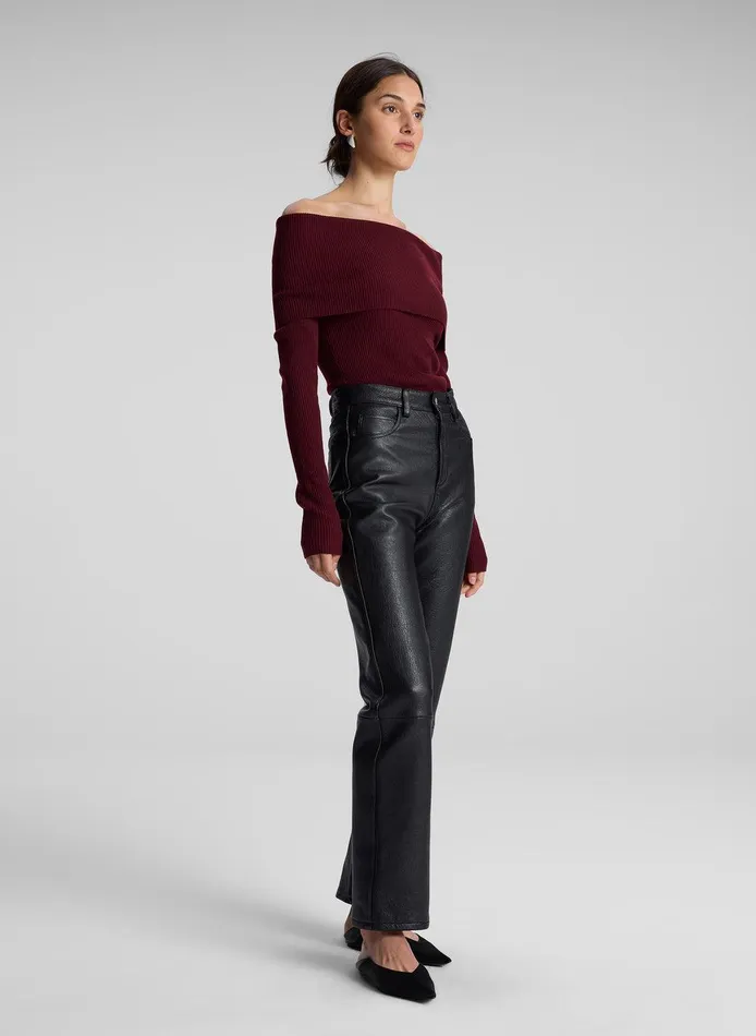 Women Cameron Leather Pant Black ALC Bottoms