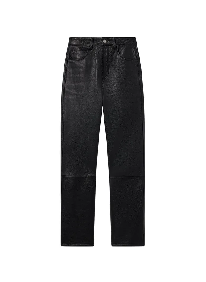Women Cameron Leather Pant Black ALC Bottoms