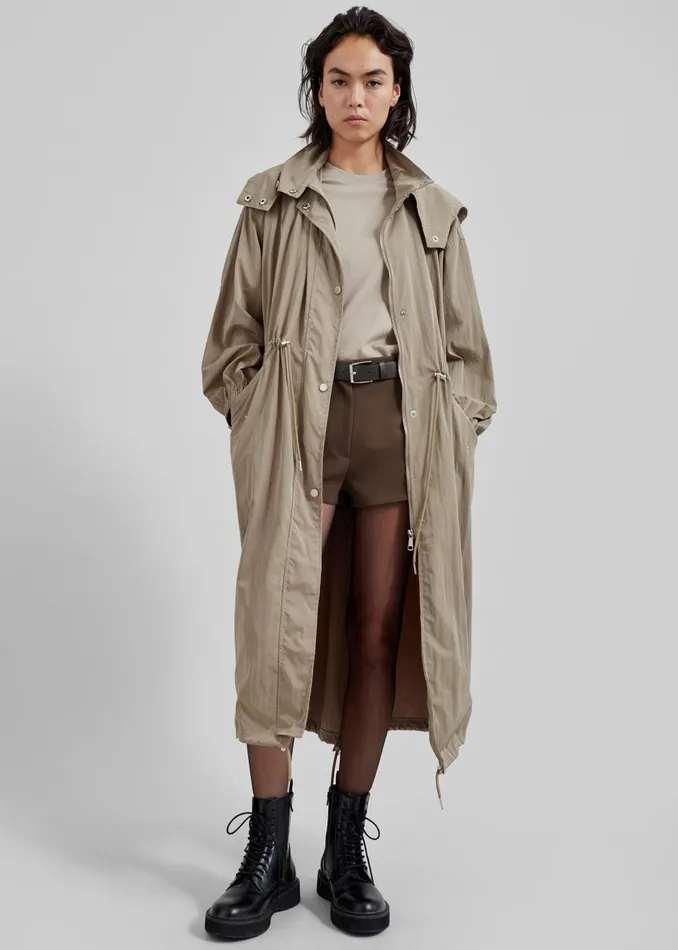 Women Carmel Long Jacket 8211 Beige The Frankie Shop Outerwear