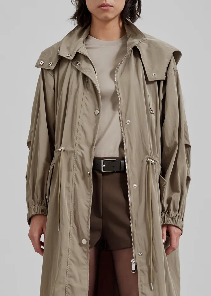 Women Carmel Long Jacket 8211 Beige The Frankie Shop Outerwear