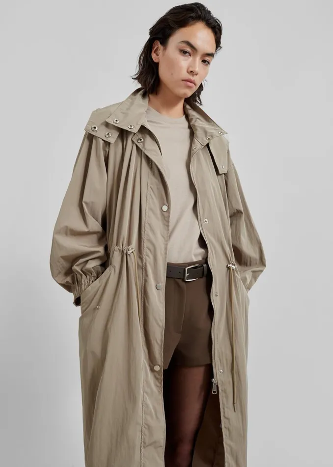 Women Carmel Long Jacket 8211 Beige The Frankie Shop Outerwear