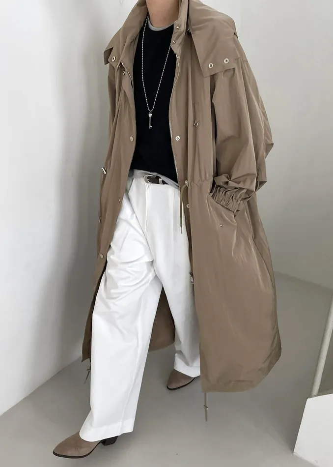 Women Carmel Long Jacket 8211 Beige The Frankie Shop Outerwear