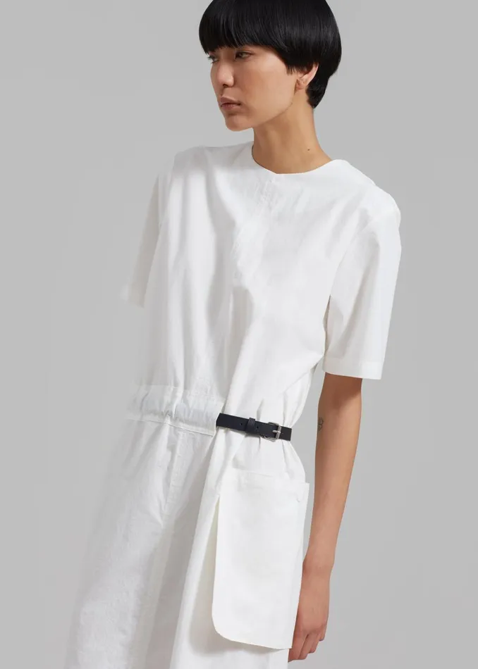 Women Claire Belted Maxi Dress 8211 White The Frankie Shop Dresses