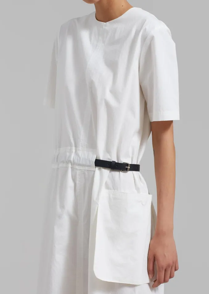Women Claire Belted Maxi Dress 8211 White The Frankie Shop Dresses