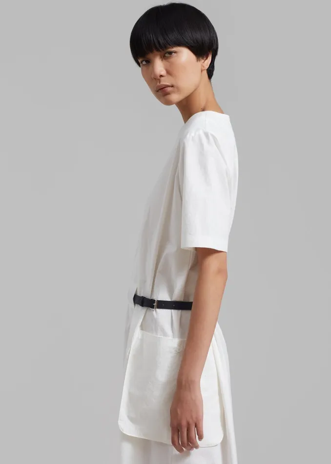 Women Claire Belted Maxi Dress 8211 White The Frankie Shop Dresses