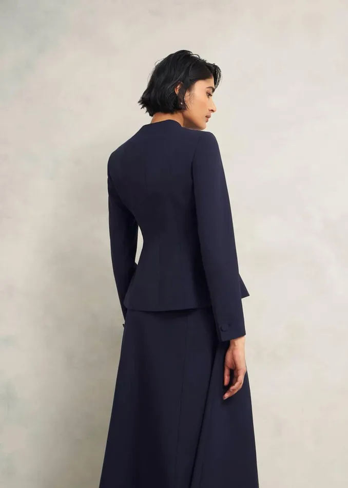 Women Coats and Jackets Hobbs Berkeley Jacket With Wool Navy