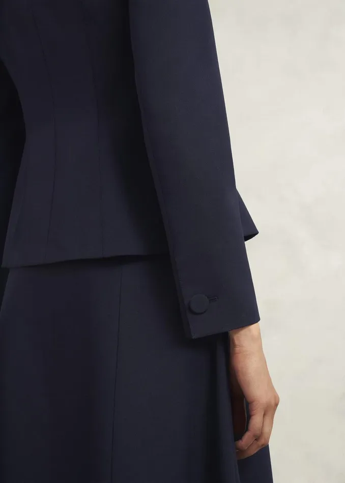 Women Coats and Jackets Hobbs Berkeley Jacket With Wool Navy