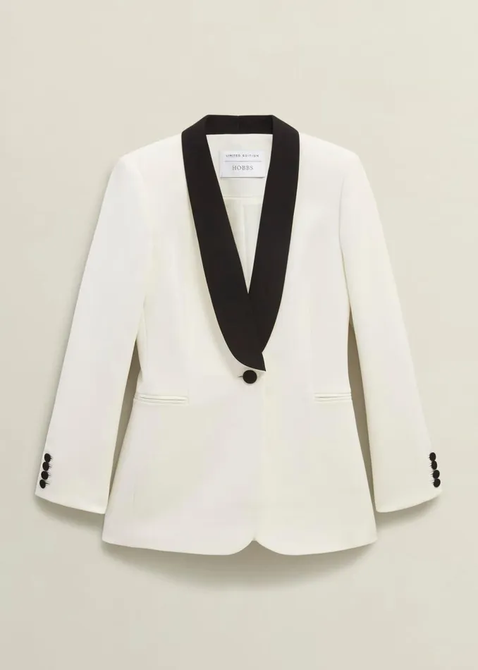 Women Coats and Jackets Hobbs Charlecote Jacket Ivory Black