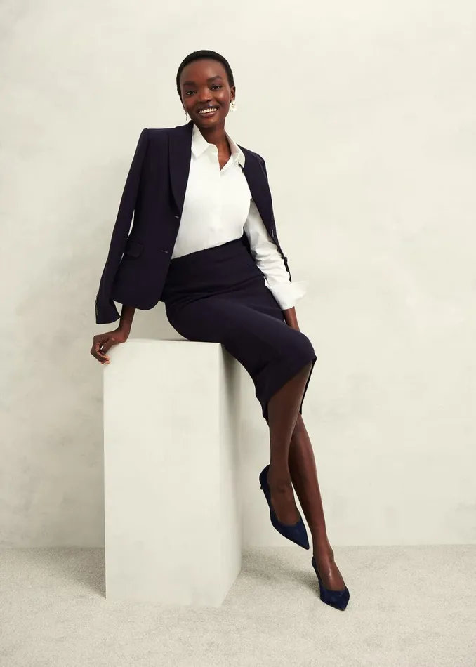 Women Coats and Jackets Hobbs Petite Aly Jacket Navy