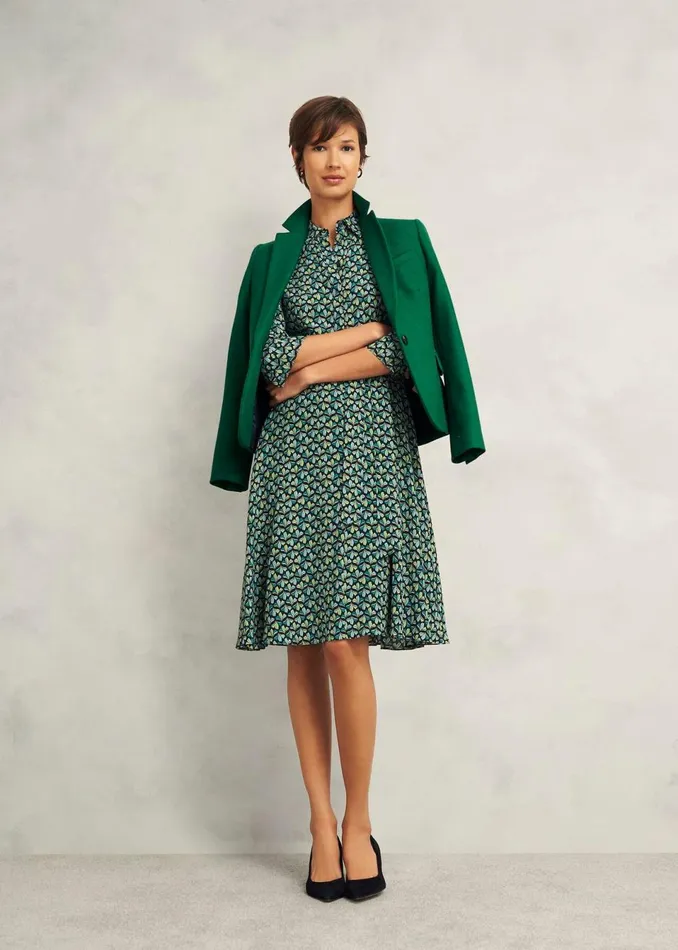 Women Coats and Jackets Hobbs Petite Blake Wool Jacket Agate Green