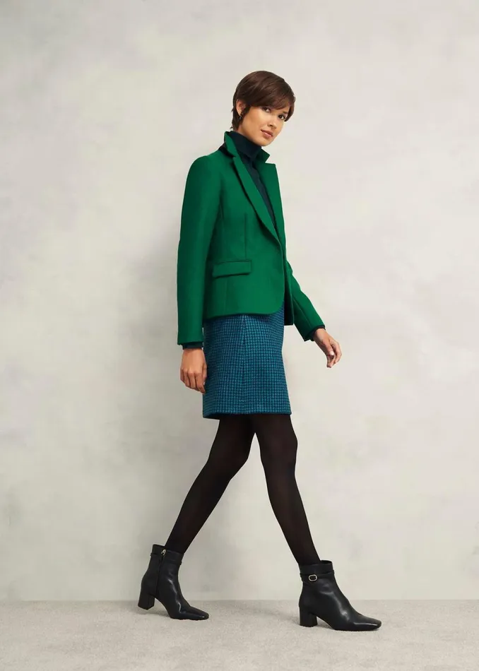 Women Coats and Jackets Hobbs Petite Blake Wool Jacket Agate Green