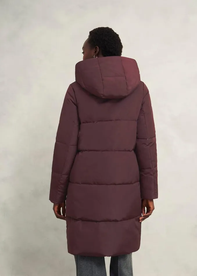 Women Coats and Jackets Hobbs Petite Darla Puffer Wine