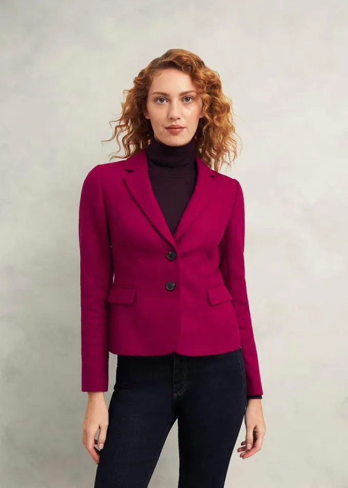 Women Coats and Jackets Hobbs Petite Hackness Jacket Pink