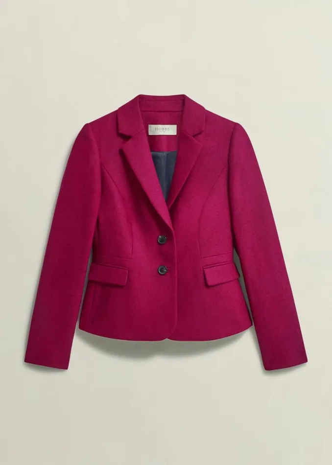 Women Coats and Jackets Hobbs Petite Hackness Jacket Pink