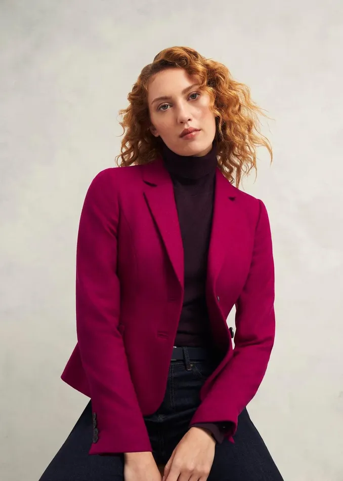 Women Coats and Jackets Hobbs Petite Hackness Jacket Pink