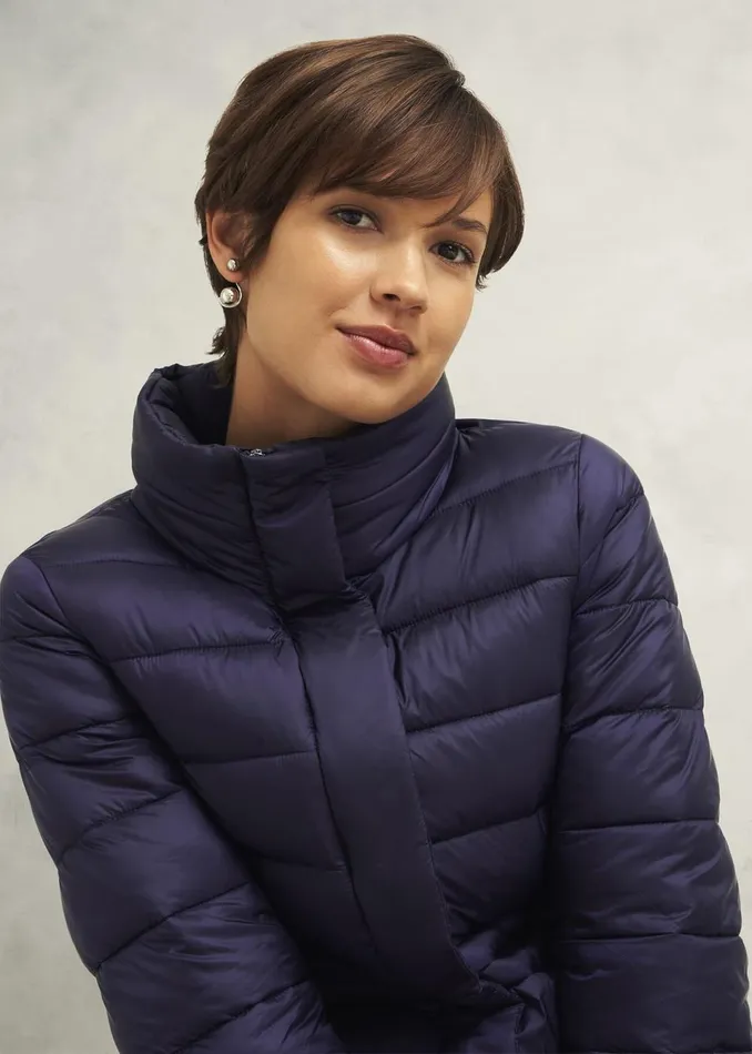 Women Coats and Jackets Hobbs Tonicha Puffer Navy