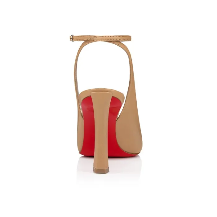 Women Condora Strap 85mm Strappy Pumps 8211 Nappa Leather 8211 Toffee Christian Louboutin Pumps