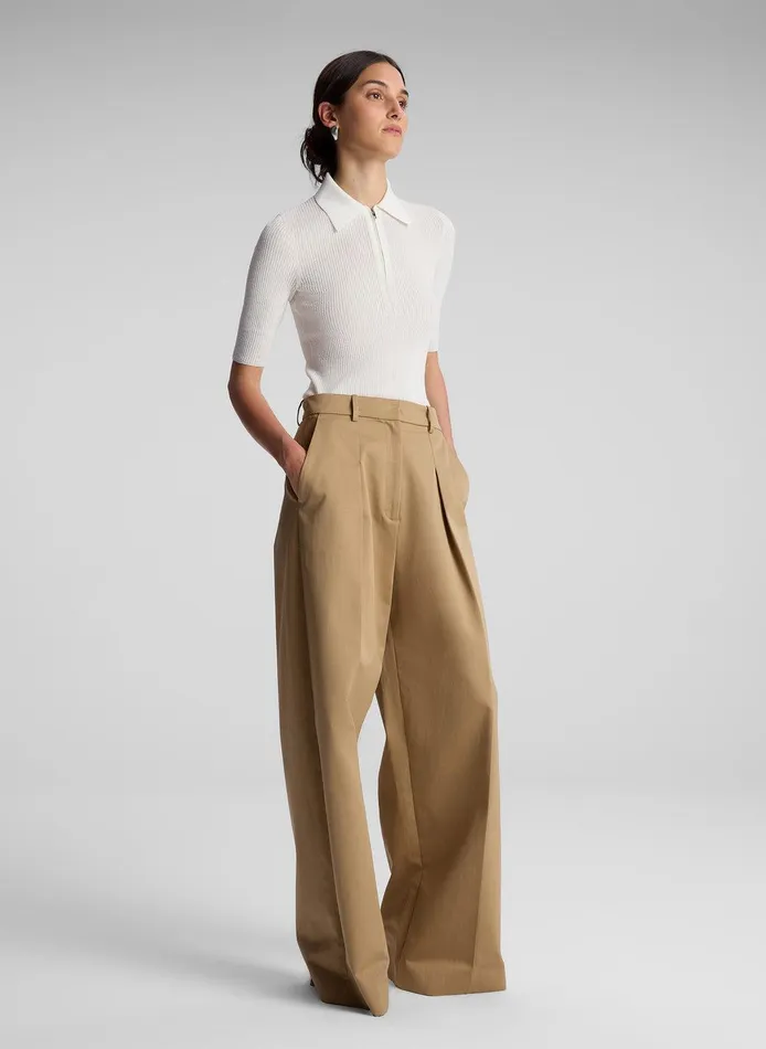 Women Cooper Fine Cotton Ribbed Top Bright White ALC Tops