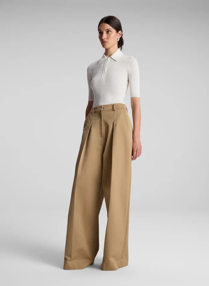 Women Cooper Fine Cotton Ribbed Top Bright White ALC Tops