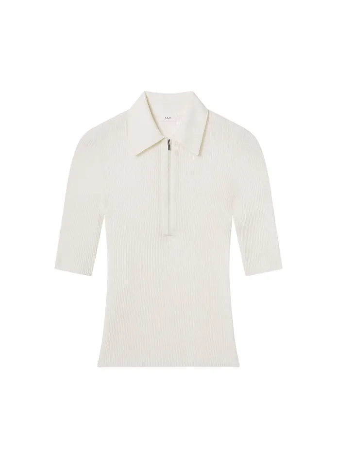 Women Cooper Fine Cotton Ribbed Top Bright White ALC Tops