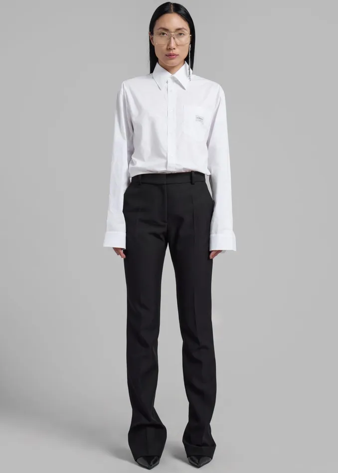 Women Coperni Body Poplin Shirt 8211 White The Frankie Shop Tops
