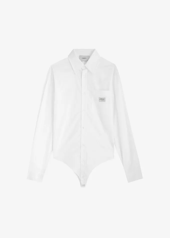 Women Coperni Body Poplin Shirt 8211 White The Frankie Shop Tops