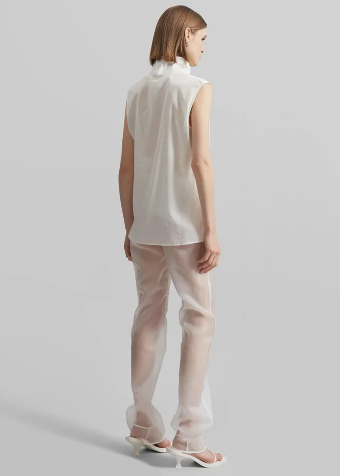 Women Coperni Organza Pants 8211 Clear The Frankie Shop Bottoms