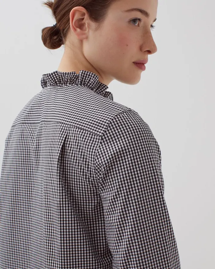 Women Cotton Shirt Gingham Checks Comptoir Des Cotonniers Blouses and Shirts and Tops