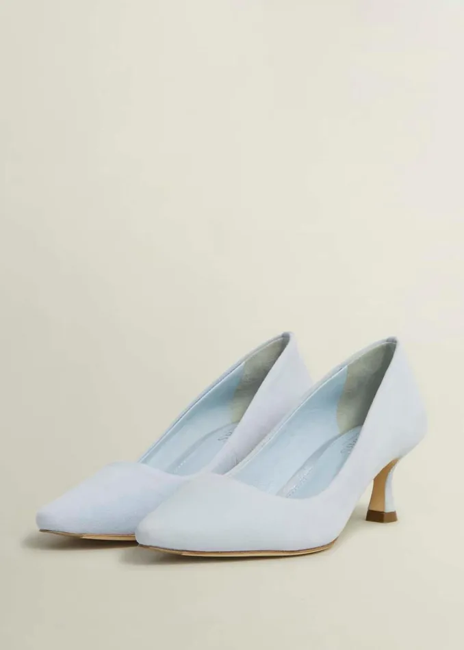 Women Court Shoes Hobbs Esther Suede Court Shoes Pale Blue