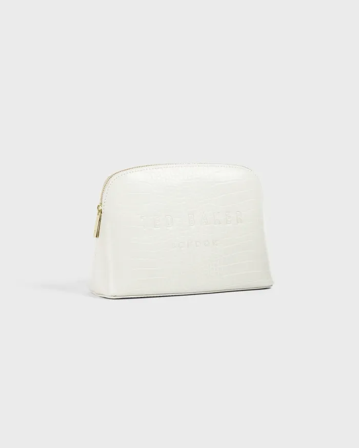 Women CROCALA 8211 Croc Detail Debossed Makeup Bag Nude Ted Baker Wash and Makeup Bags Women CROCALA 8211 Croc Detail Debossed Makeup Bag Nude Ted Baker Wash and Makeup Bags