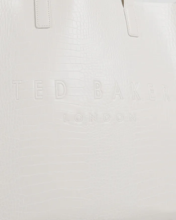 Women CROCCON 8211 Croc Detail Large Icon Bag Nude Ted Baker Tote Bags