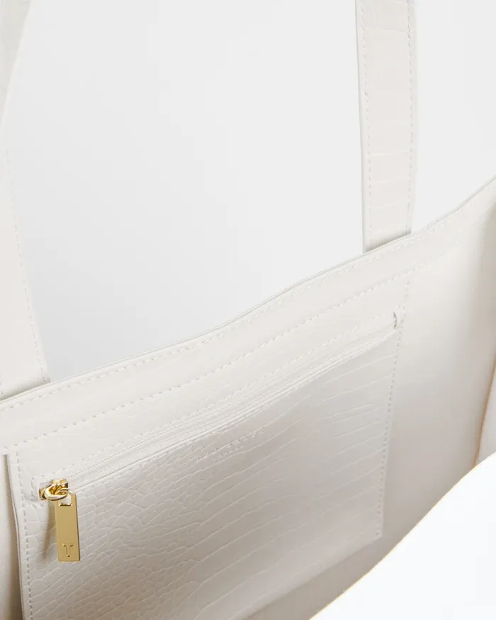 Women CROCCON 8211 Croc Detail Large Icon Bag Nude Ted Baker Tote Bags