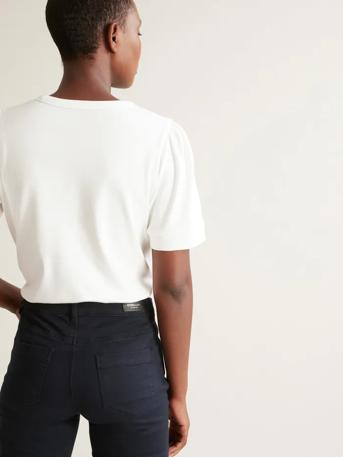 Women Cyrillus Clothing Organic Cotton TShirt With Balloon Sleeves