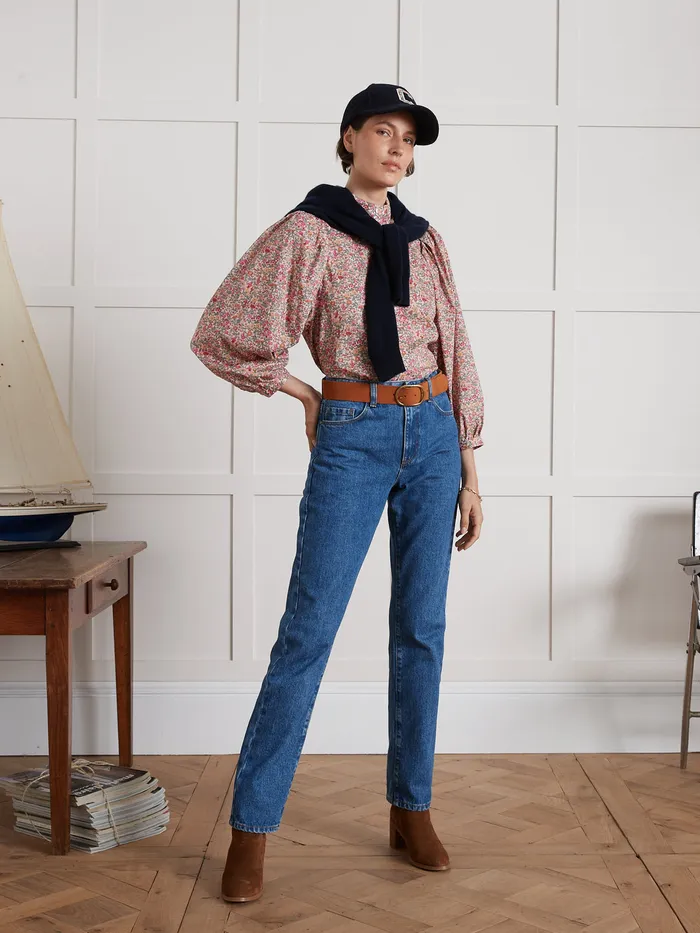 Women Cyrillus Clothing Sandra StraightLeg Organic Cotton Jeans With An EcoFriendly Wash Denim Stone